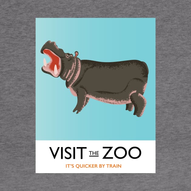 Visit the Zoo Hippo Train poster by nickemporium1